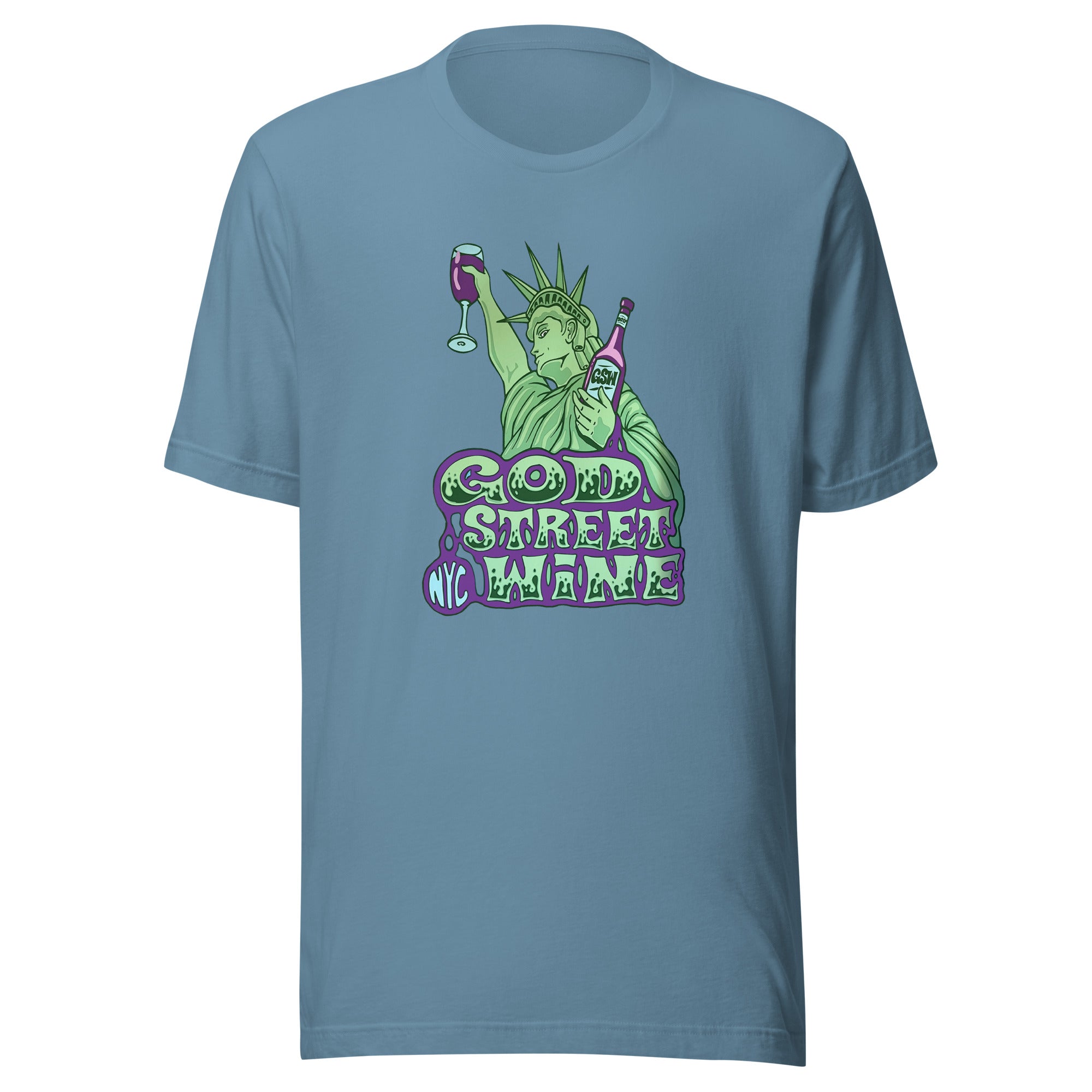 TheCHIVE Natty Statue Of Liberty T-Shirt - Patriotic Grey Tee For BBQs, Parties & Everyday Wear